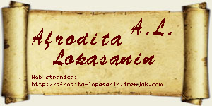 Afrodita Lopašanin vizit kartica